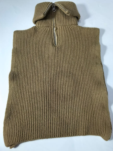 キャメルタン リブニット ノースリーブ ハーフジップ ポンチョベスト 卸売 - winter accessories wholesaler