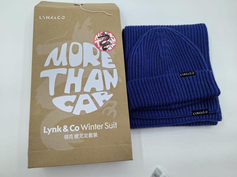 ネイビーブルーのリブニットビーニー帽とマフラーの冬用アクセサリーセット - wholesale fashion accessories